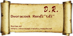 Dvoracsek Renátó névjegykártya